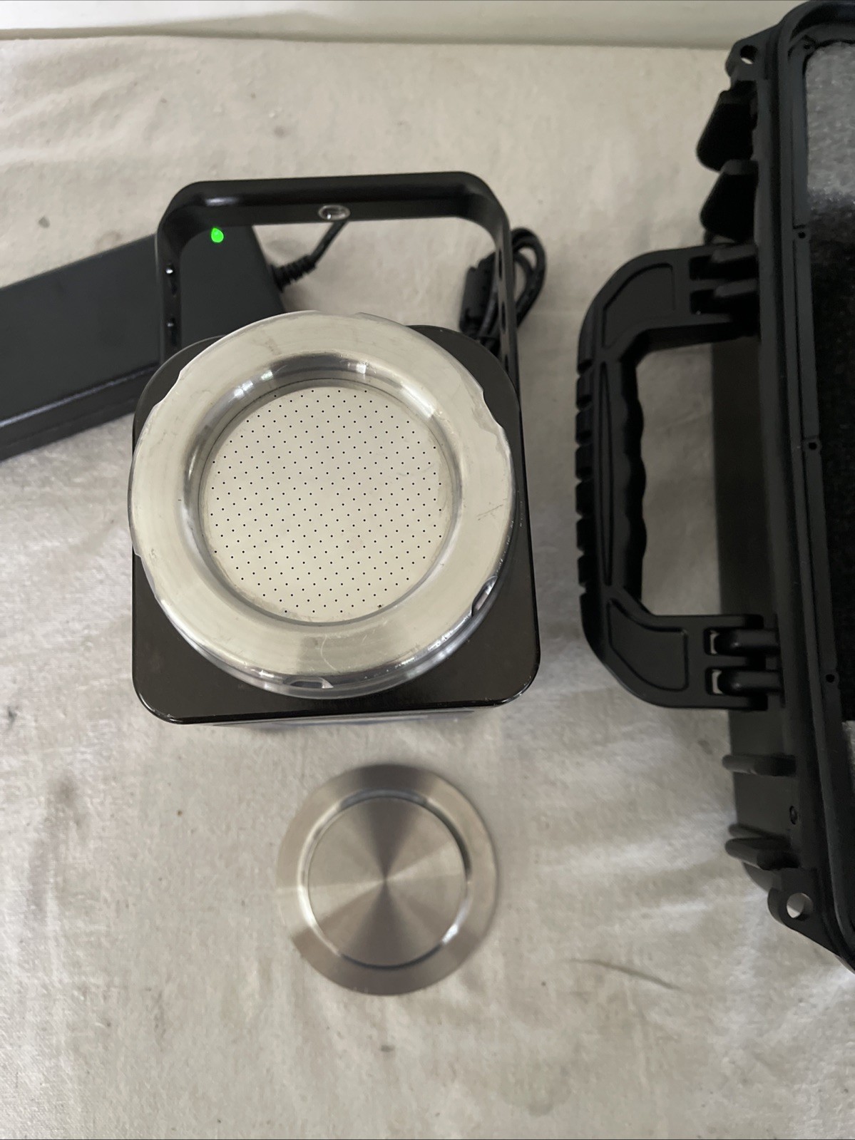 Lighthouse ActiveCount 100H Microbial Air Sampler with Case Power On Tested