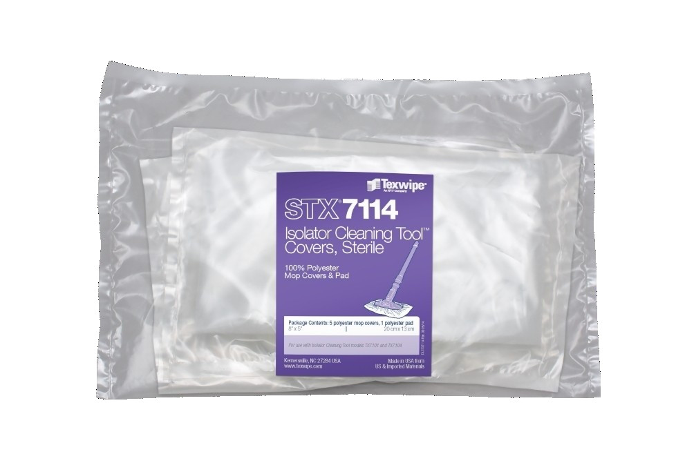 23 Texwipe Sterile Mini AlphaMop Isolator Cleaning Tool Covers (5) & Pad (1)/Kit