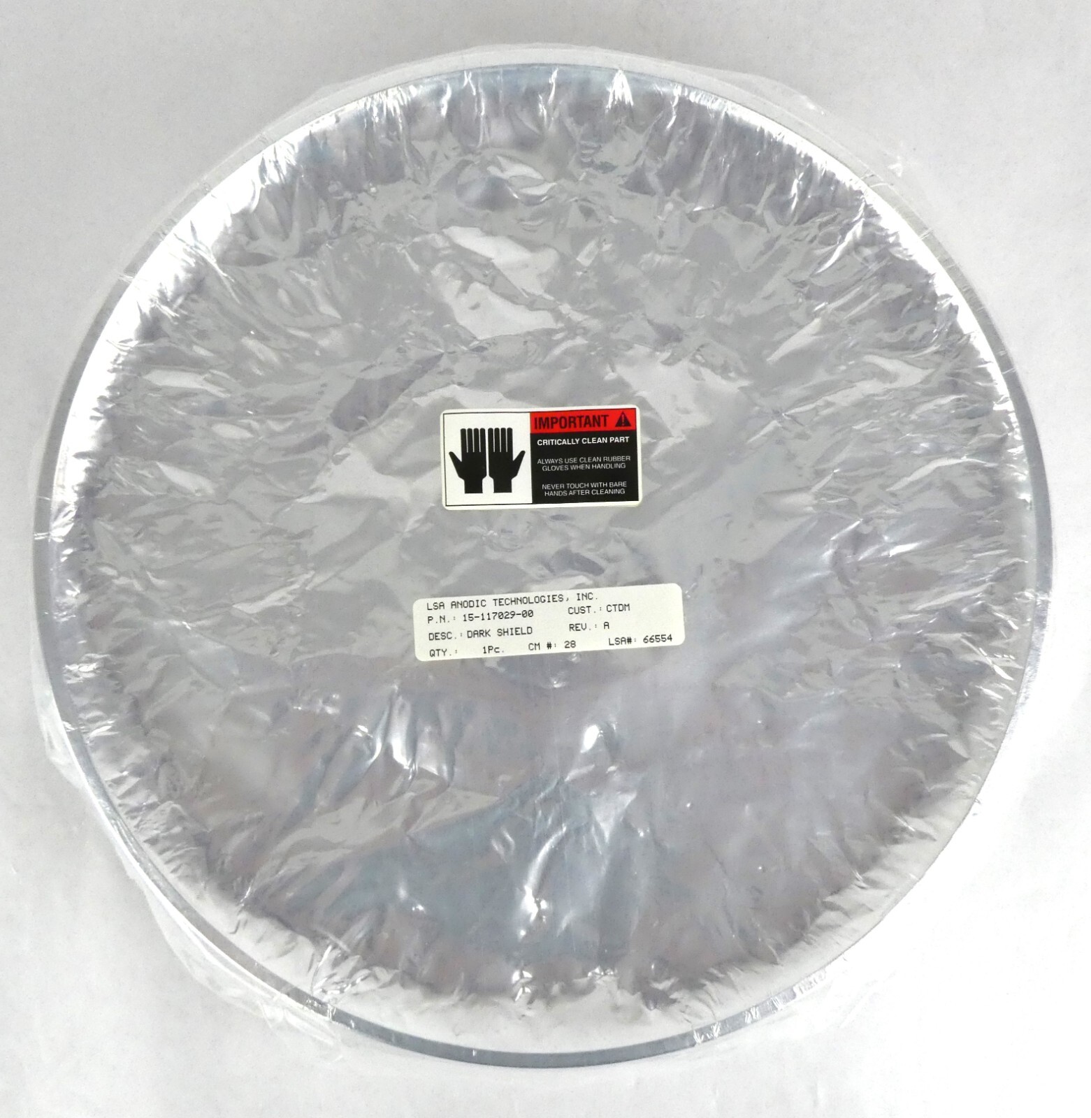 LSA Anodic Technologies 15-117029-00 Tin Dark Space Ring Q200 OEM Refurbished