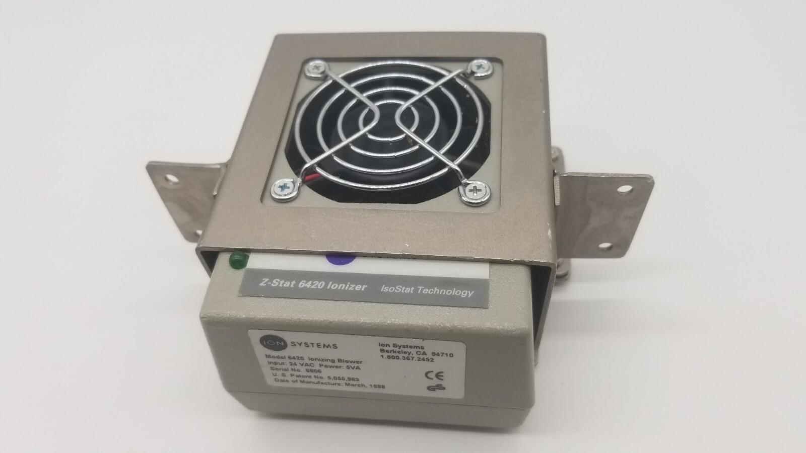 Ion Systems, Zstat 6420 Ionizer Blower with bracket, Used (B)