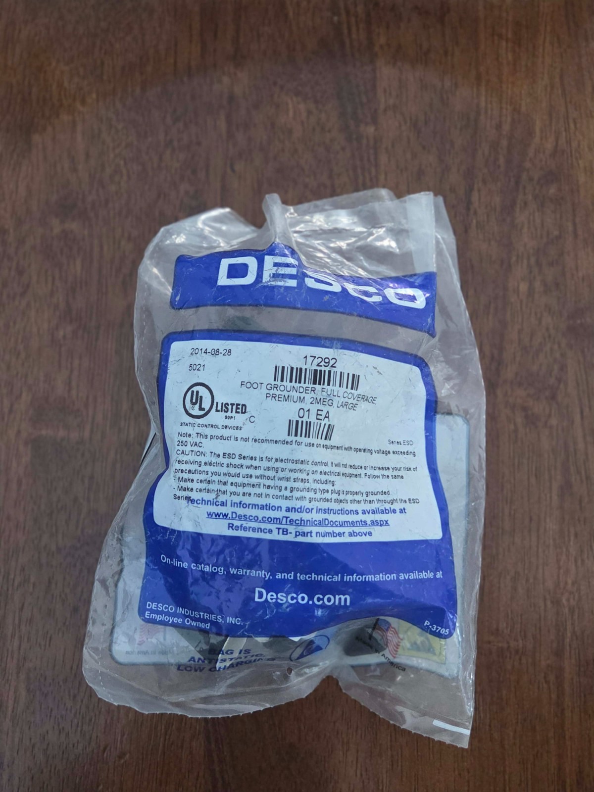 Desco 17292 Foot Grounder, Full Coverage premium, 2MEG LARGE