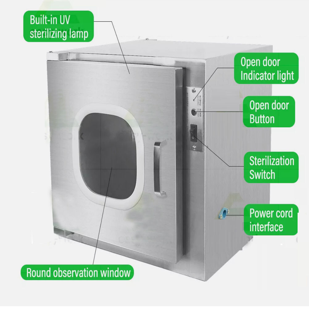 clean room equipment, passbox stainless steel manufacturer pass box 40*40*40CM