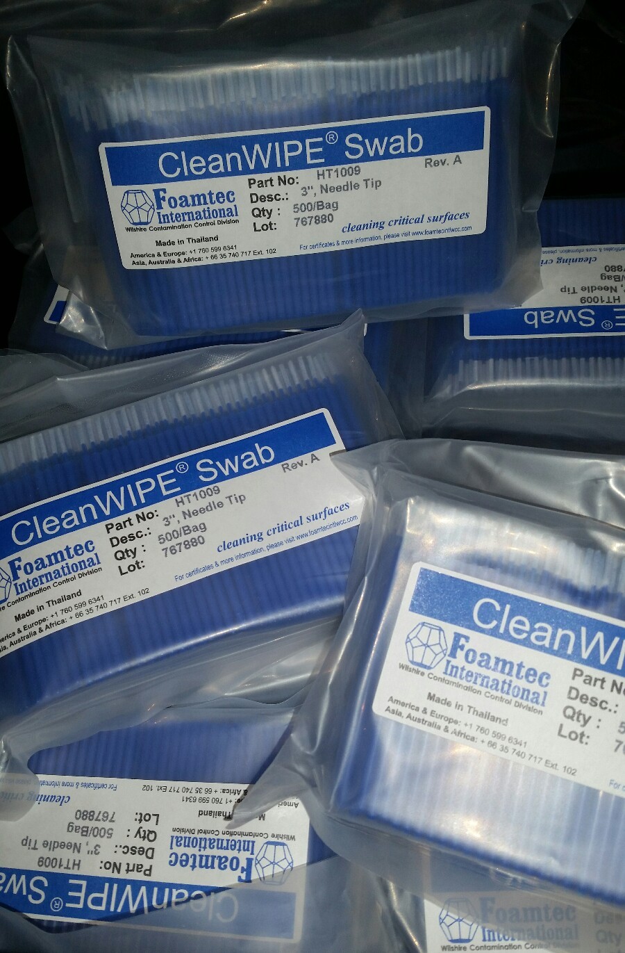 FoamTec 3″ flexible, HT1009 micro foam tip CleanWIPE swab ***LOWEST PRICE***