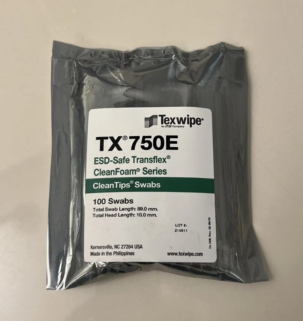 TX750E ESD Safe Mini Compressed Cleanroom Swabs 100pack