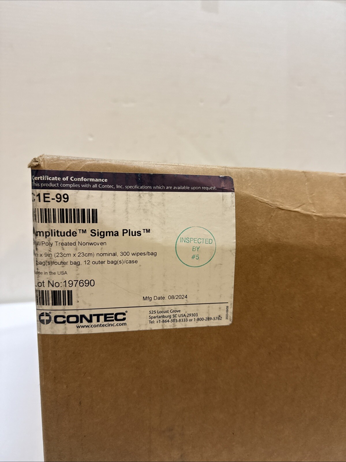 CONTEC C1E-99 AMPLITUDE SIGMA PLUS CELL/POLY Treater Nonwoven