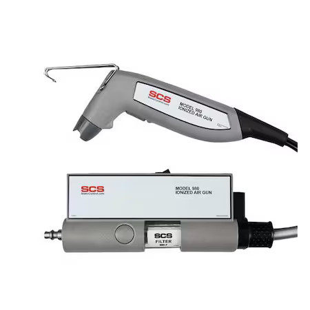 Scs 980 Ionizing Air Gun, 120Vac, 7Ft.L, Gray/Black