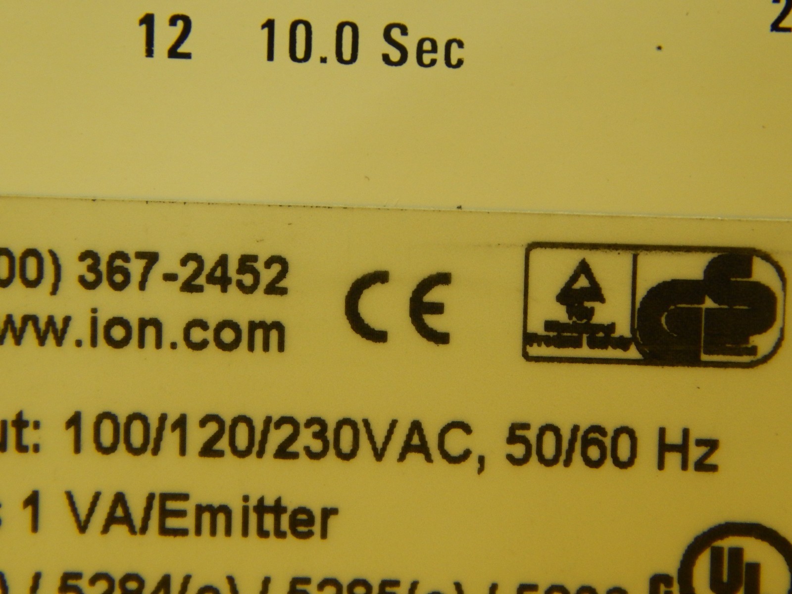 ION Systems 5024(e)-CE Emitter Controller 5024 MKS Instruments Used Working