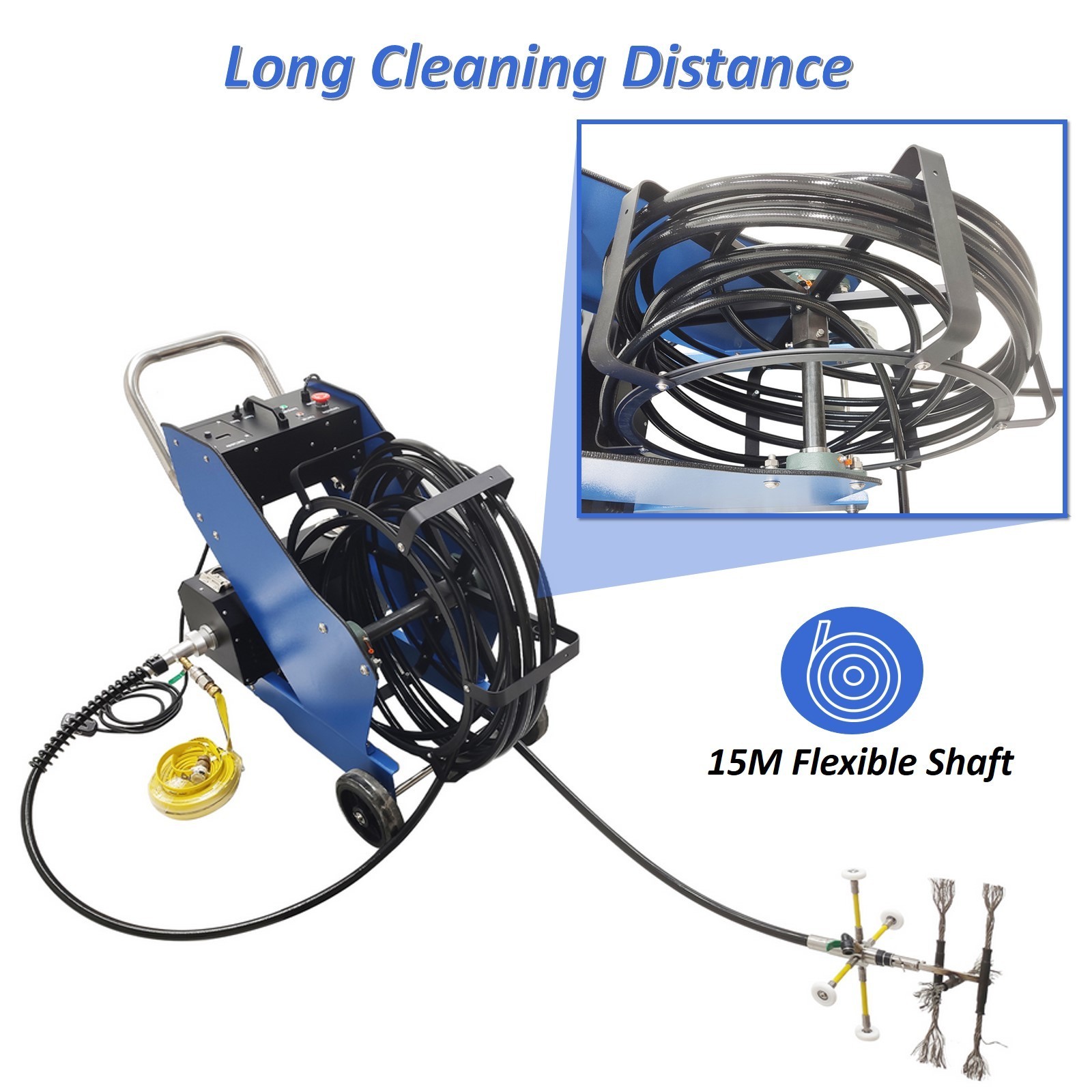 220V Oil Fume Pipeline Cleaning Machine Ductwork Cleaning 110V Transformer Dia 3