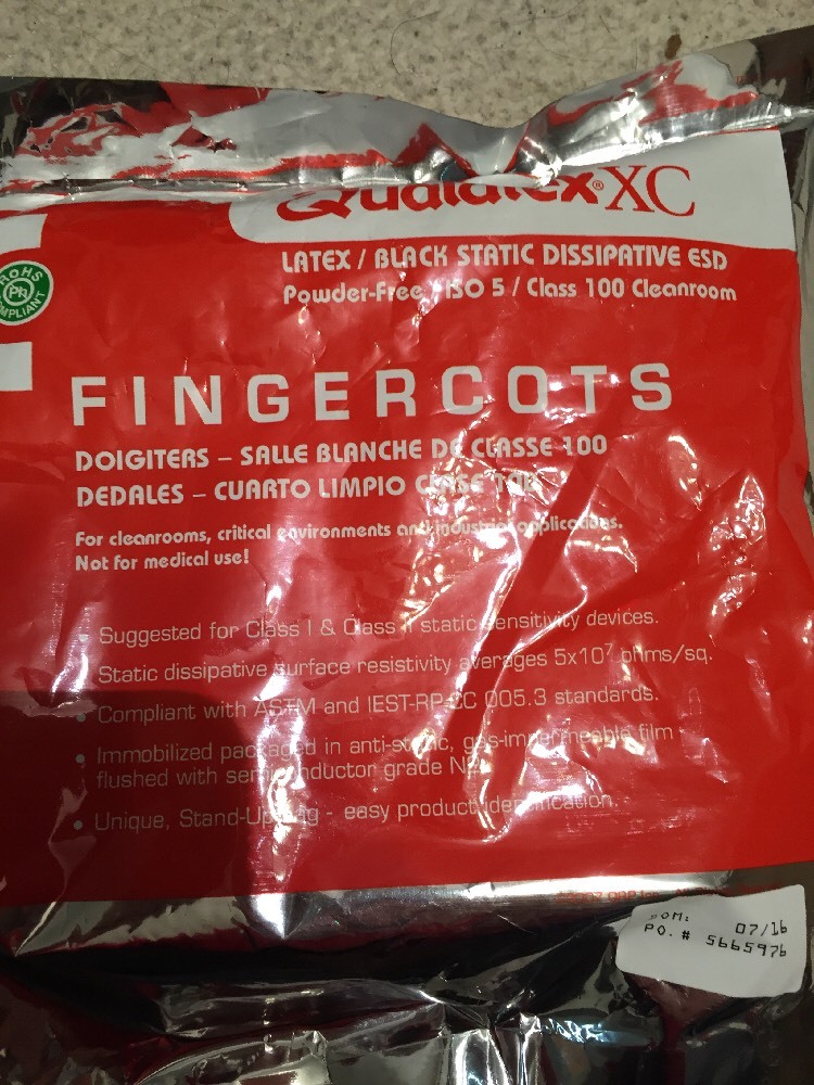 QRP 8C-M Static Dissipative Latex Finger Cot ISO 5 Class 100 5 Gross By Wieght