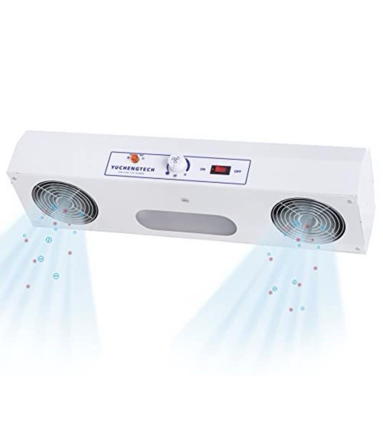YUCHENGTECH Ionizing Air Blower Suspended Anti Static Ionizer 2-Fan 110V Light