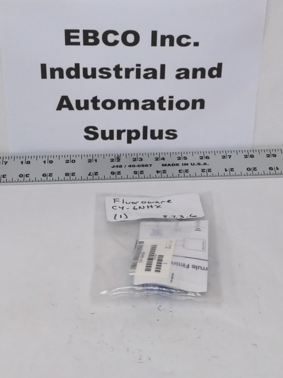 FLUOROWARE/ ENTEGRIS FITTING C4-6NHX, Integral Ferrule Straight adapter, 1/4”
