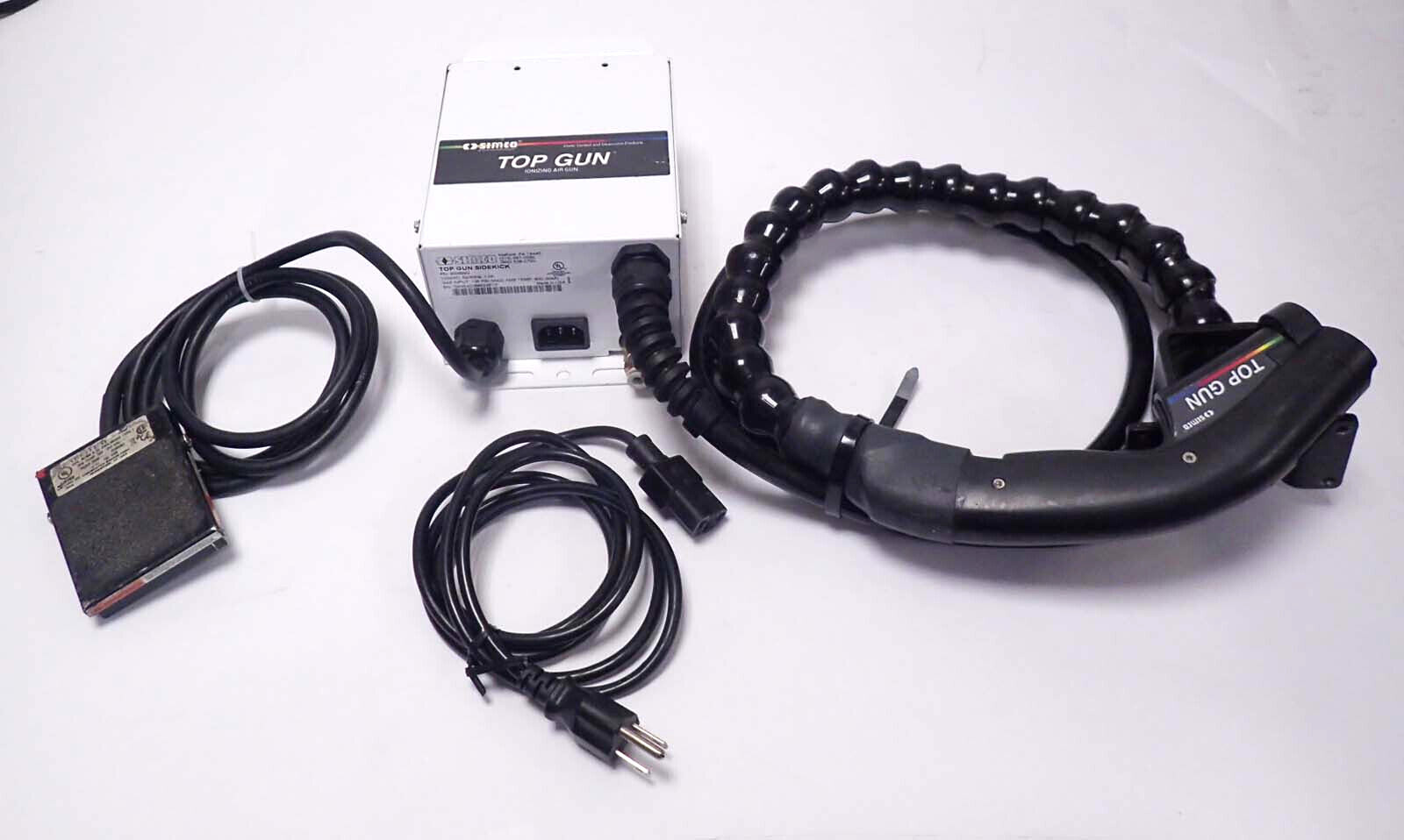 SIMCO TOP GUN SIDEKICK 4006992 IONIZING AIR GUN 120V IN: 100 PSI w/ FOOT PEDAL