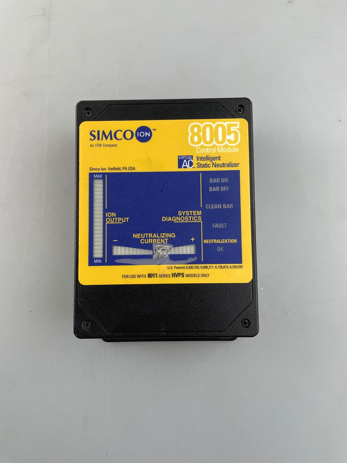 Simco Ion 8005 Control Module, Intelligent Static Neutralizer 8011 Series (Used)