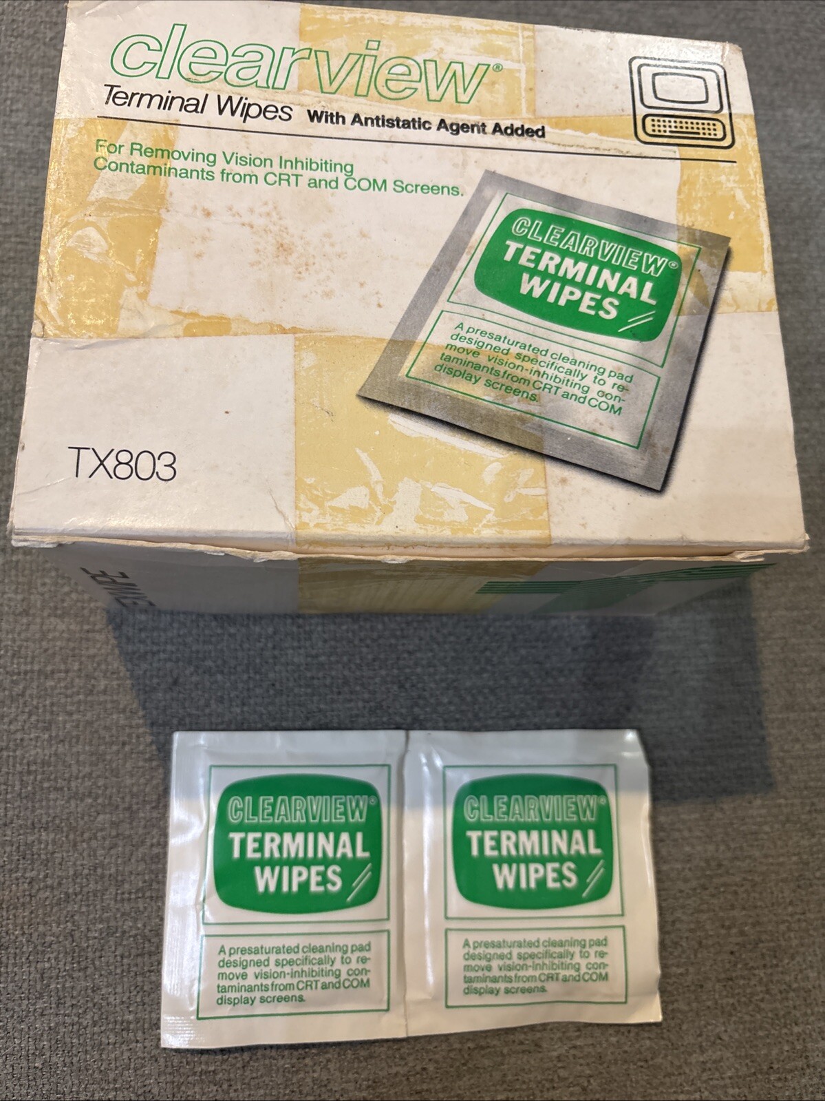 Texwipe Clearview Terminal Wipes TX803 w/Antistatic Agent Added -60 Wipes In Box