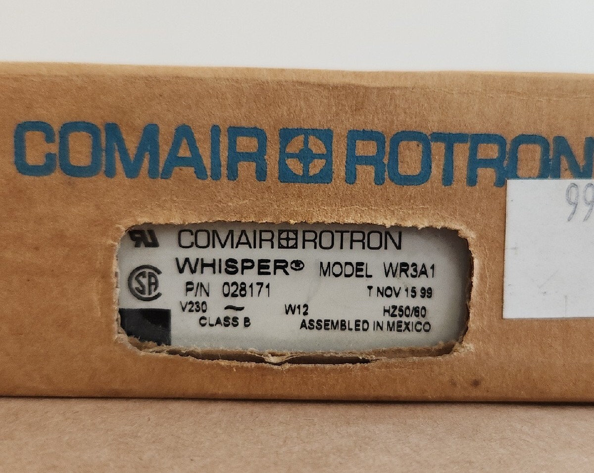 *BRAND NEW* Comair Rotron WR3A1 Whisper Fan 028171 230V 50/60Hz W12 + Warranty!