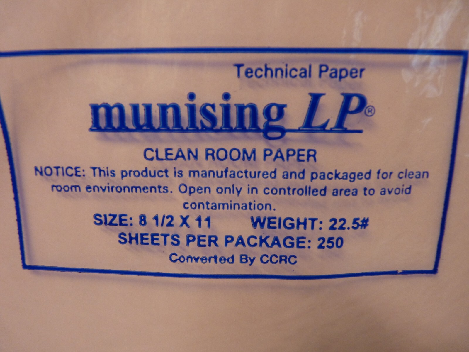 Munising LP Clean Room Paper PINK 22.5# 250 Sheets 8 1/2″ x 11″