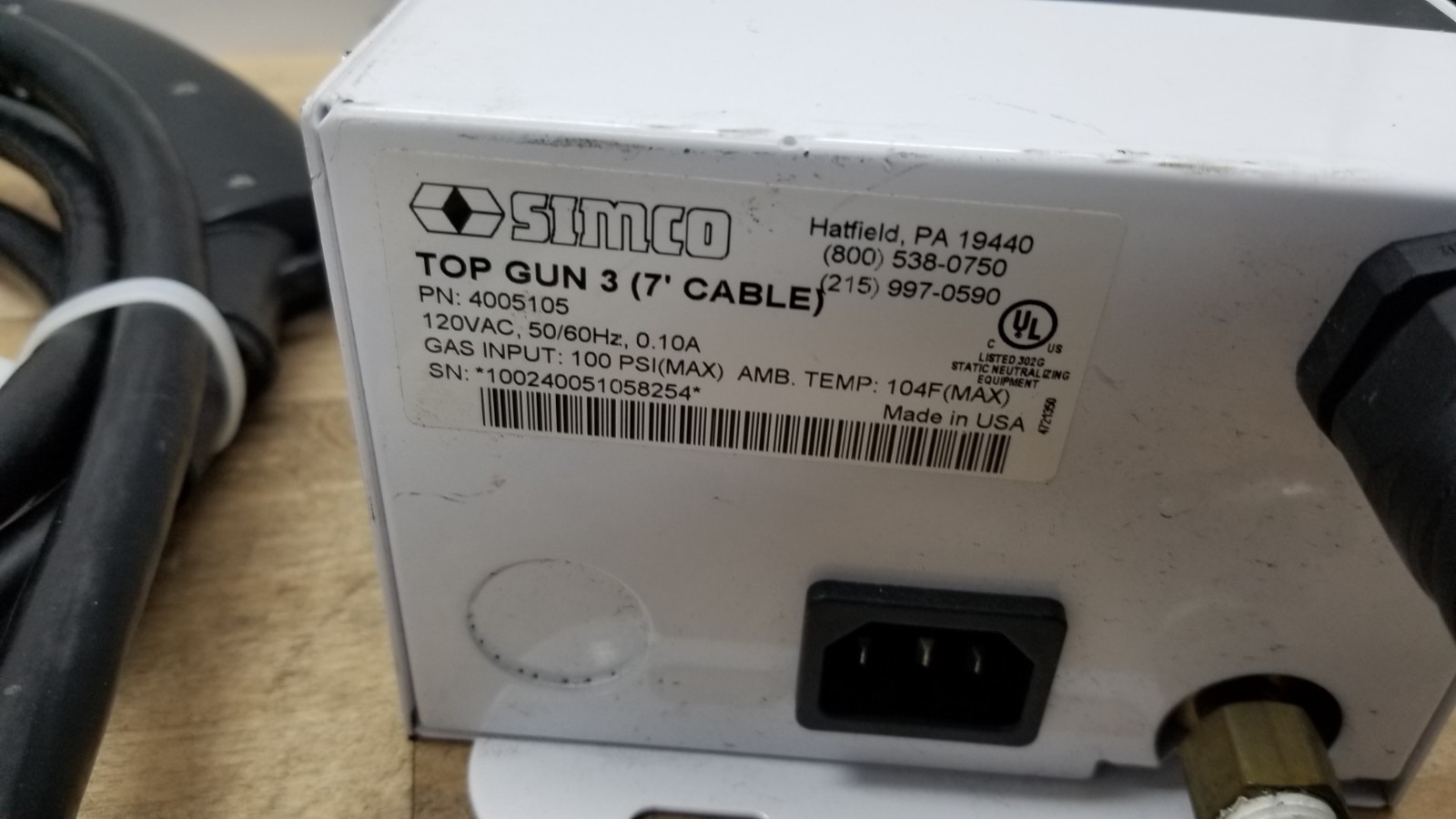 Simco 4005105 Top Gun 3 (7′ Cable) (READ PARTS ONLY)