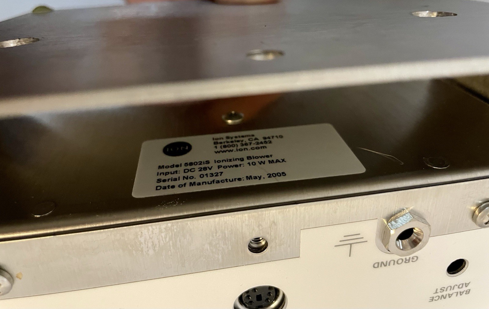 Ion Systems 5802iS Critical Environment Ionizing Blower