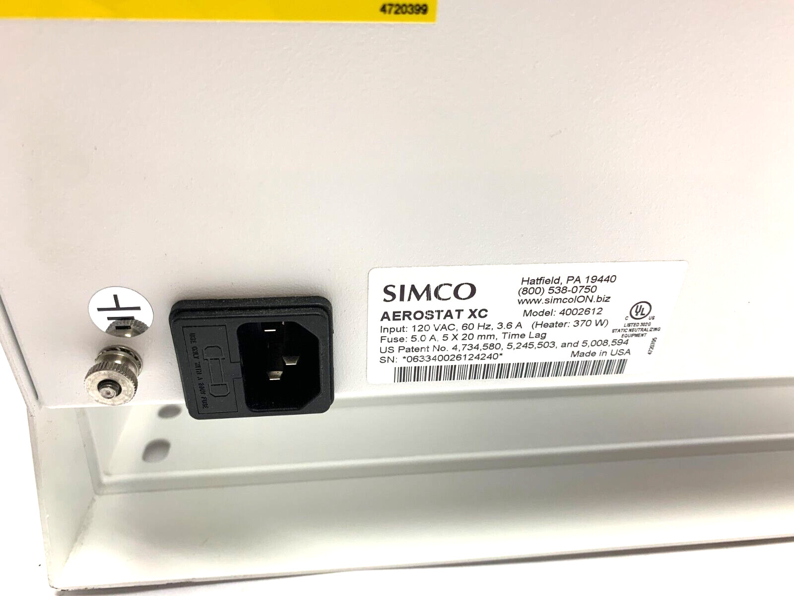 Simco 400612 AEROSTAT XC Ionizing Air Blower