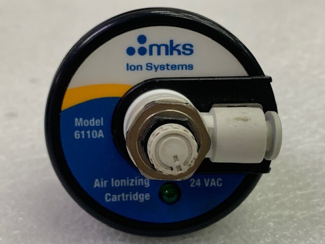 MKS Ion Systems 6110A In-line Ionizing Cartridge 24VAC Used Good Condition