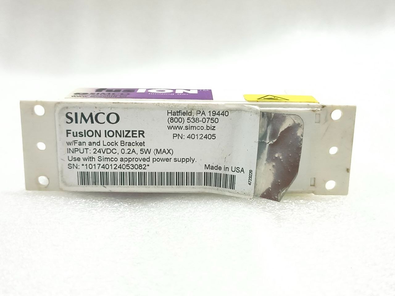 SIMCO FUSION IONIZER 4012405 MADE IN USA (USED) FREE SHIPPING