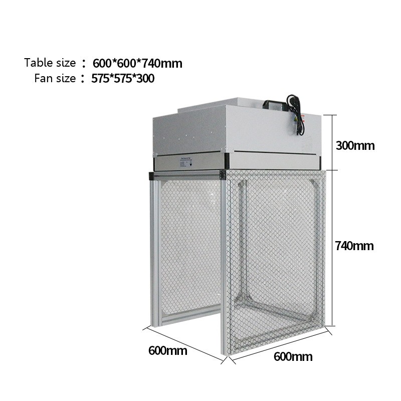 Table Size 23*23*29in Dust Free Room Workshop Phone Repair UltraClean 99.9%0.3um