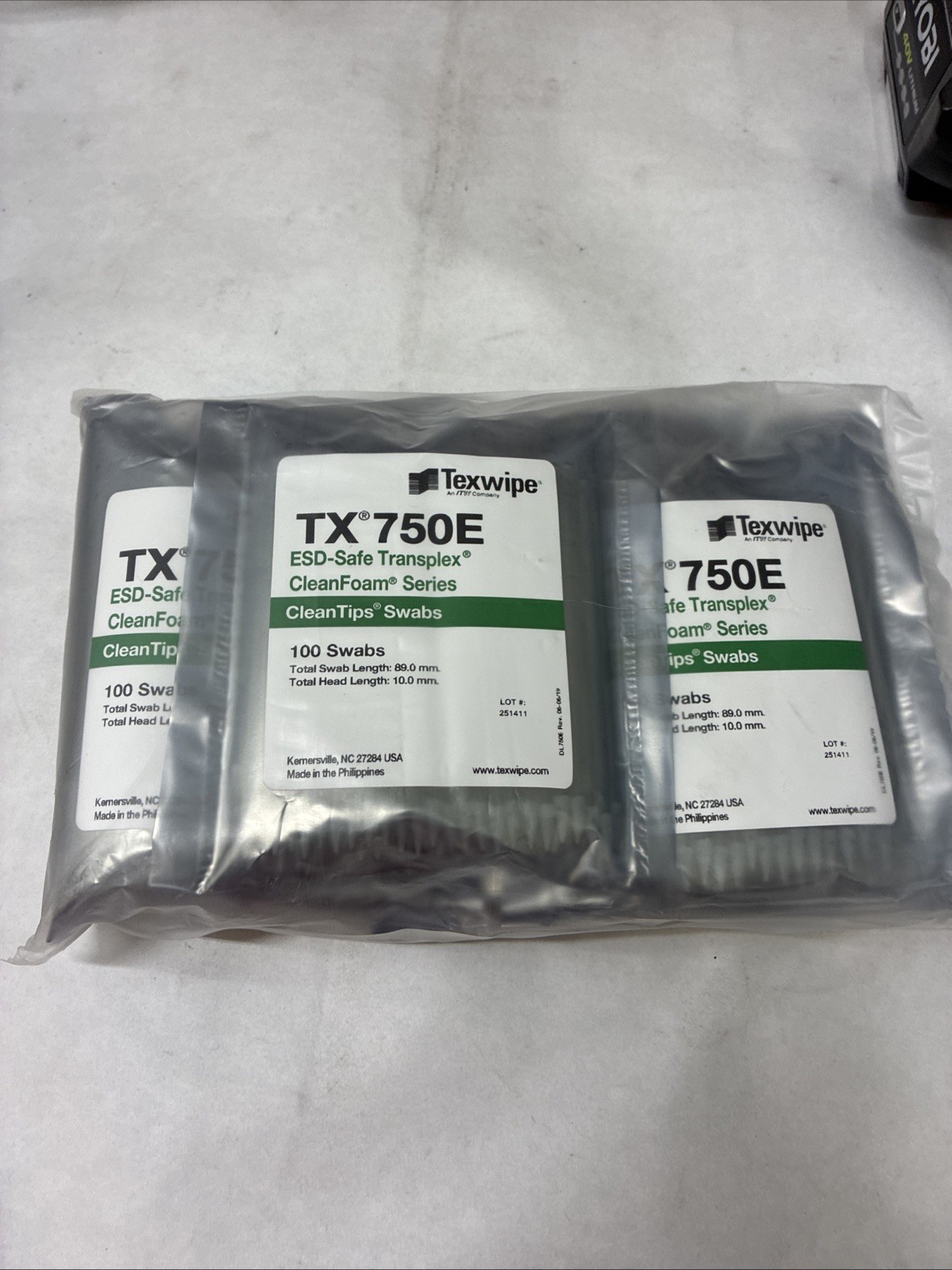 TX750E ESD Safe Mini Compressed Cleanroom Swabs Qty 500 Swabs