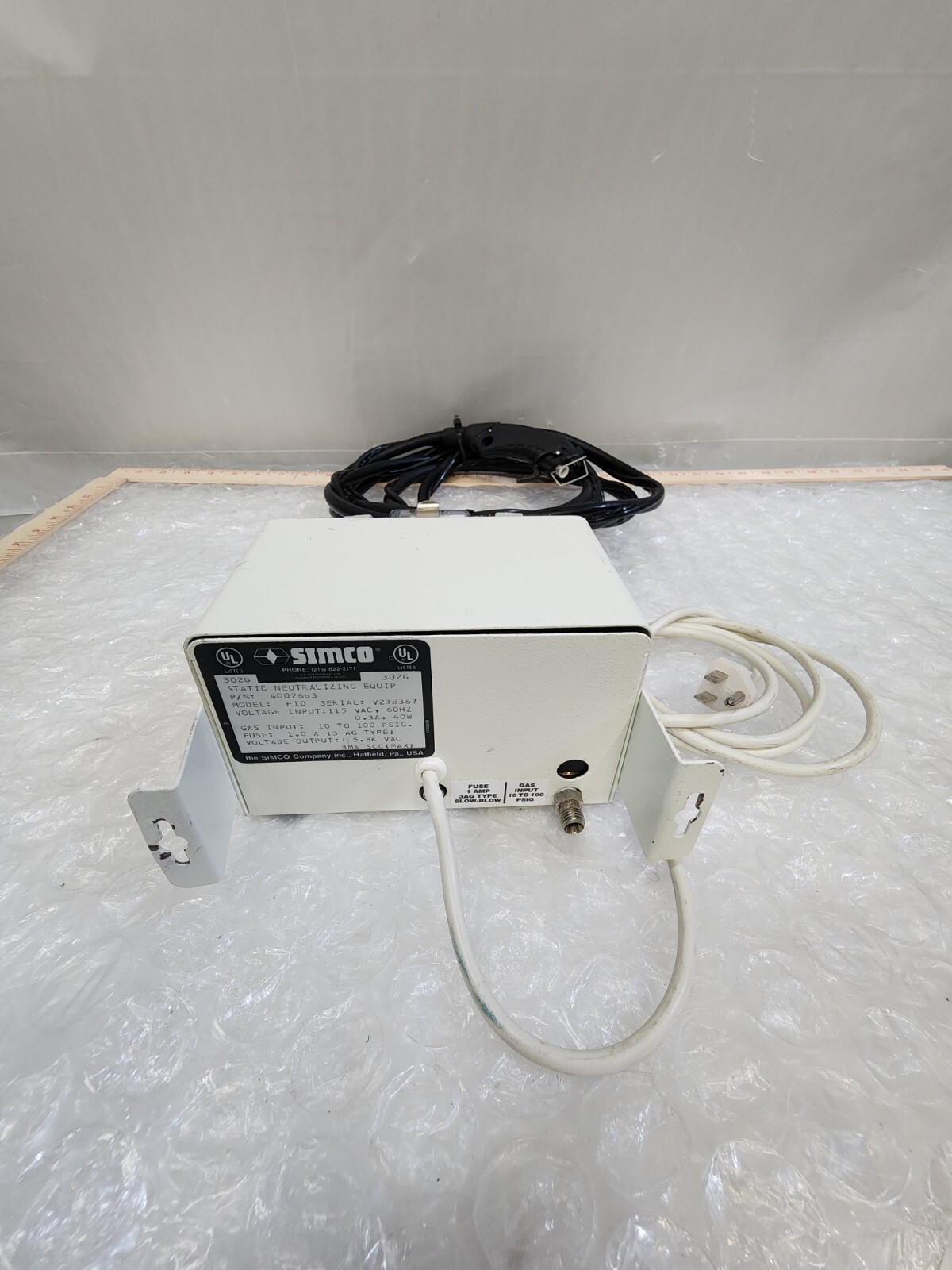 SIMCO TOP GUN 4002663 STATIC NEUTRALIZING EQUIP