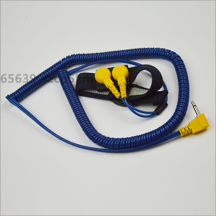 NEW Double-Circuit Lines Anti Static Antistatic ESD Adjustable Wrist Strap Blue#