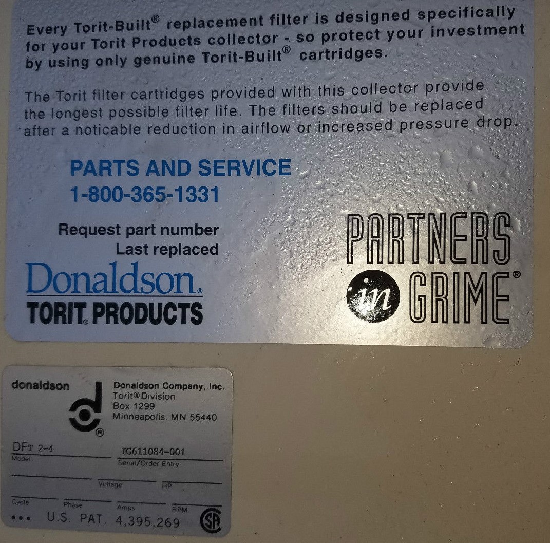 Torit Downflo DFT2-4 Cartridge Collector & Flanders/CSC 304 SST Filter/Adsorber