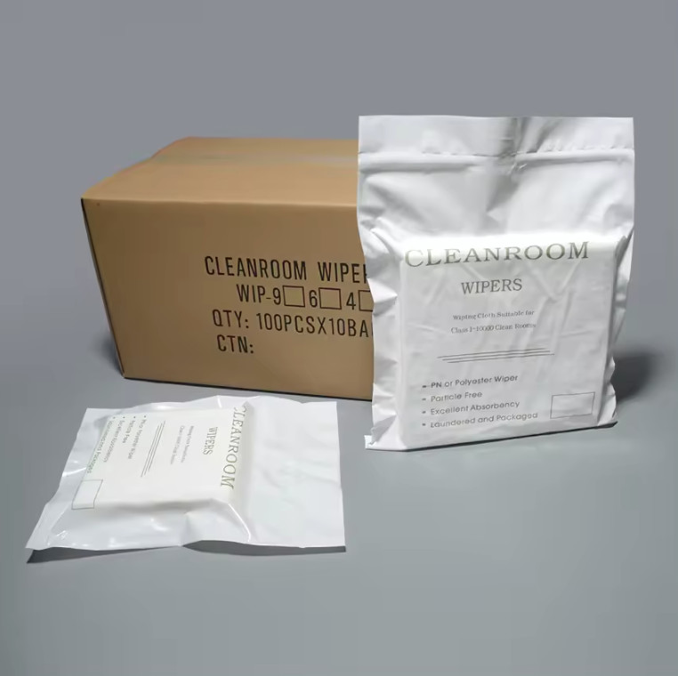 6″X6″ Cleanroom Soft Wipers Class 1-10000 Microfiber Dust Free Cloth 100 pcs/Bag