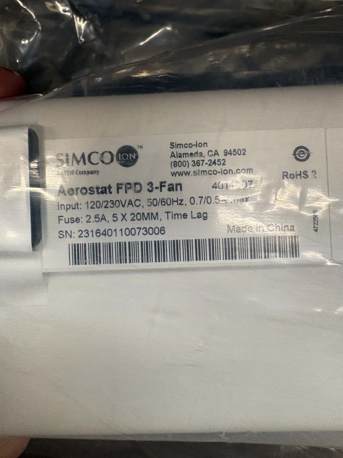 Simco-ION Aerostat FPD Ionizing Blower