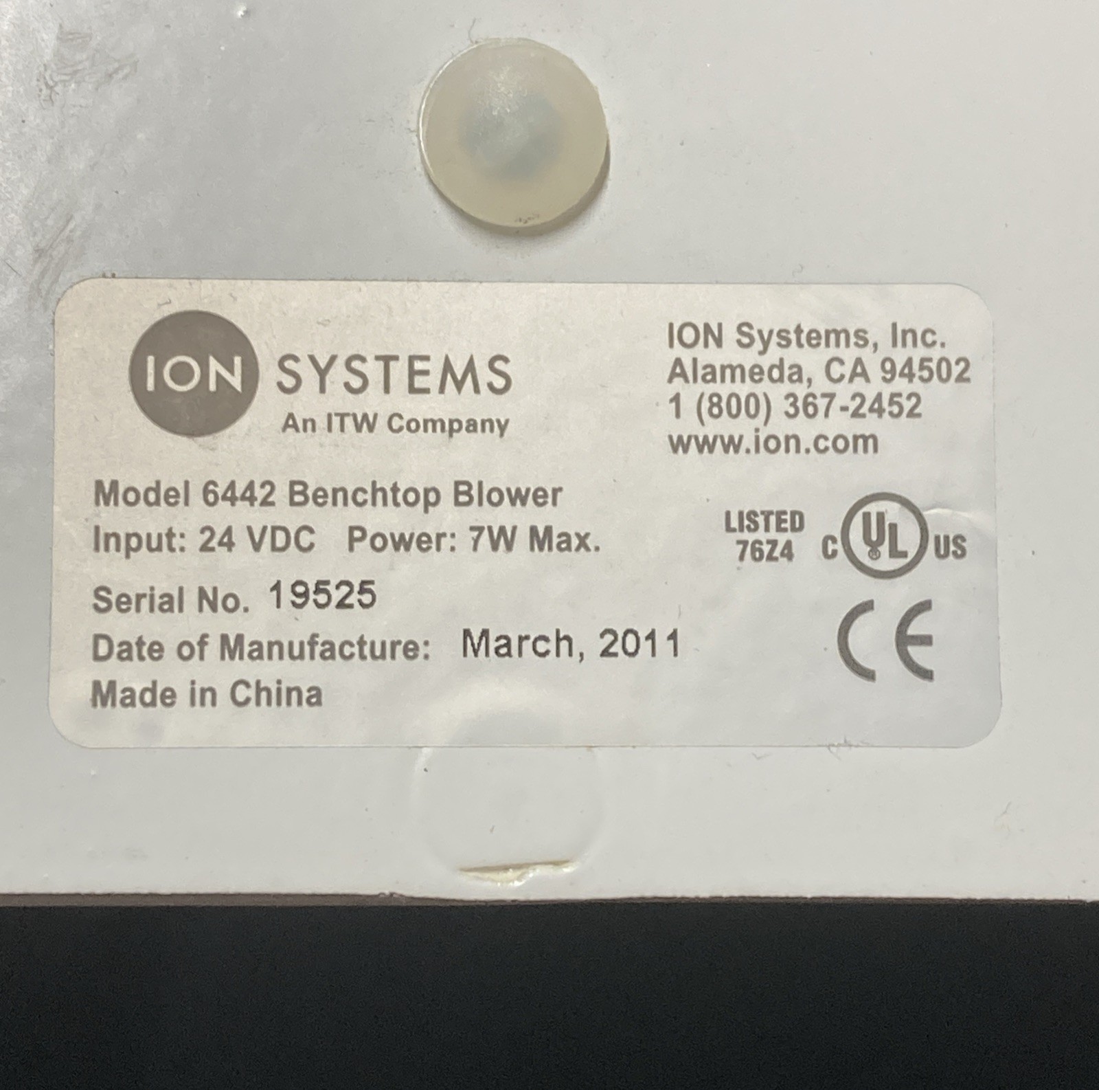 3 MKS Industrial Ionizing Benchtop Blowers Model: 6442 Ion Systems Inc