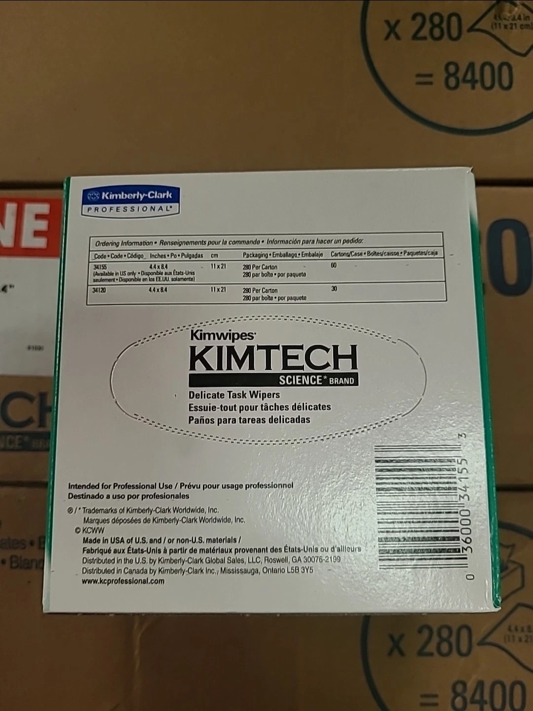 Kimtech Kimwipes Delicate Task Wipers 4.4″ x 8.4″ – Full Case (30 Boxes,…