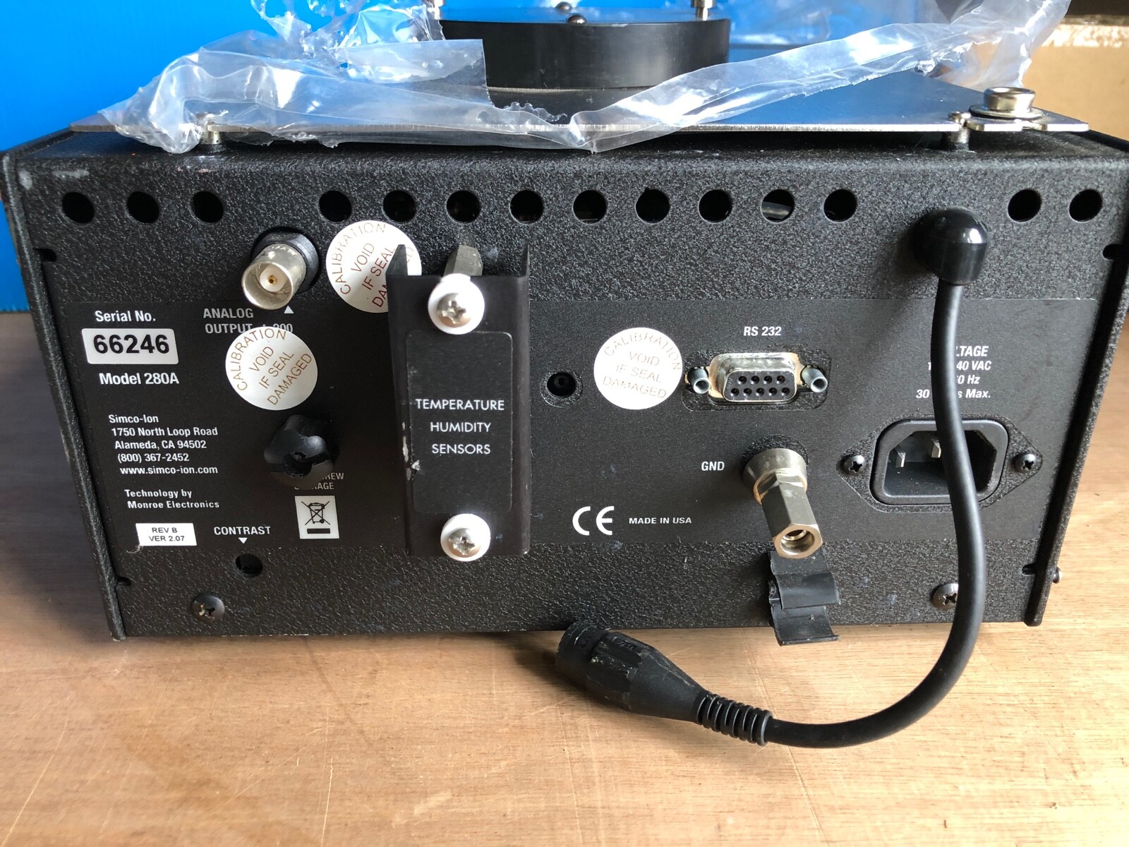 Simco ION 280A Accurately Measures the Performance of High Frequency Ionizers