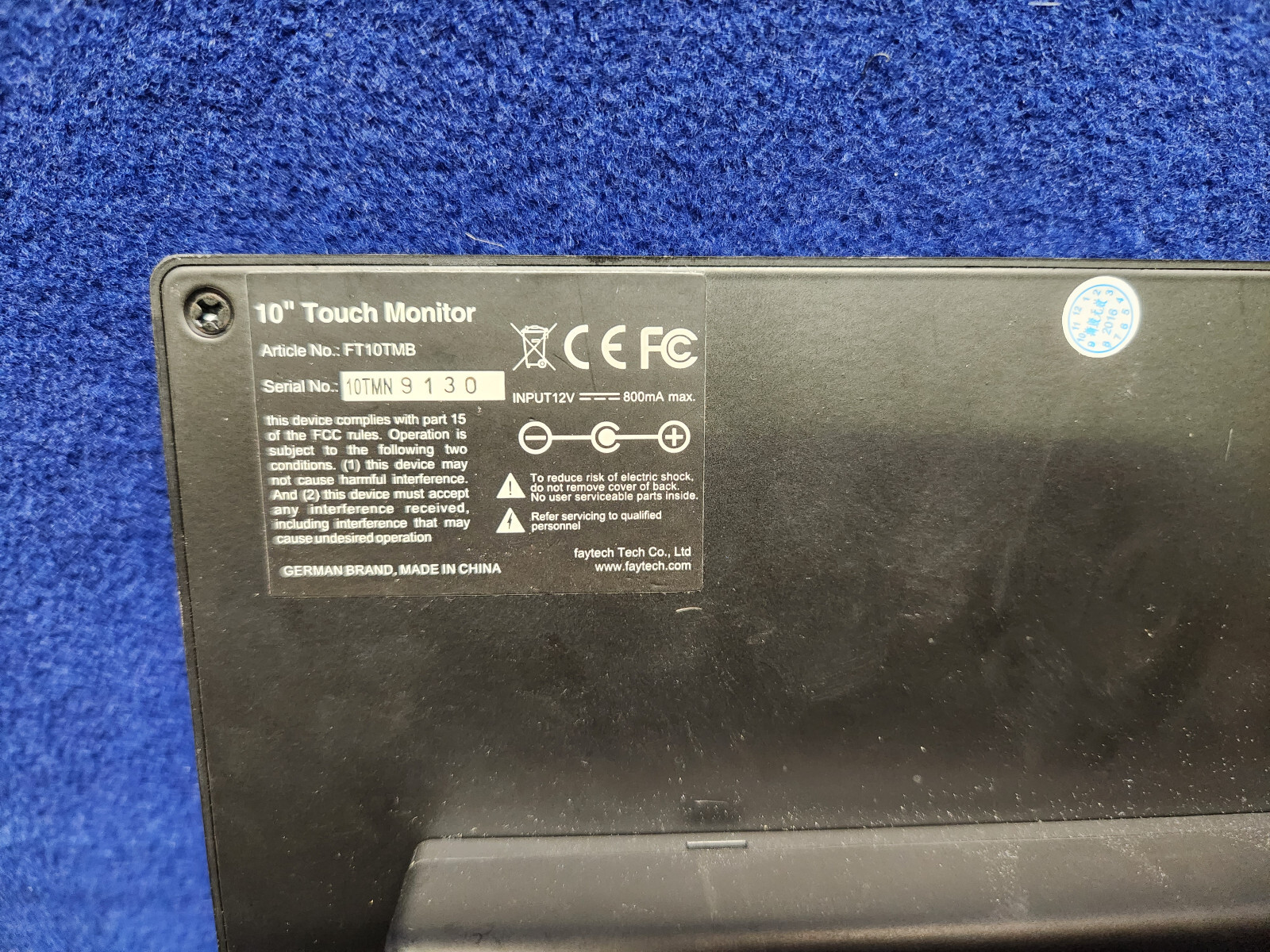 FAYTECH FT10TMB 10″ Touch Screen Monitor