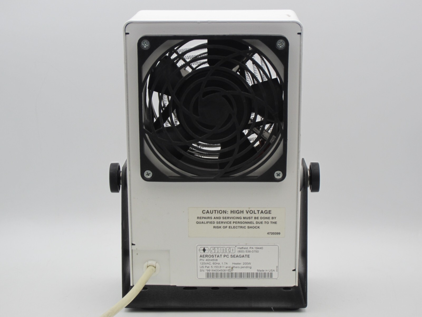 SIMCO Aerostat PC Ionizing Air Blower Ionizer Model 4004508