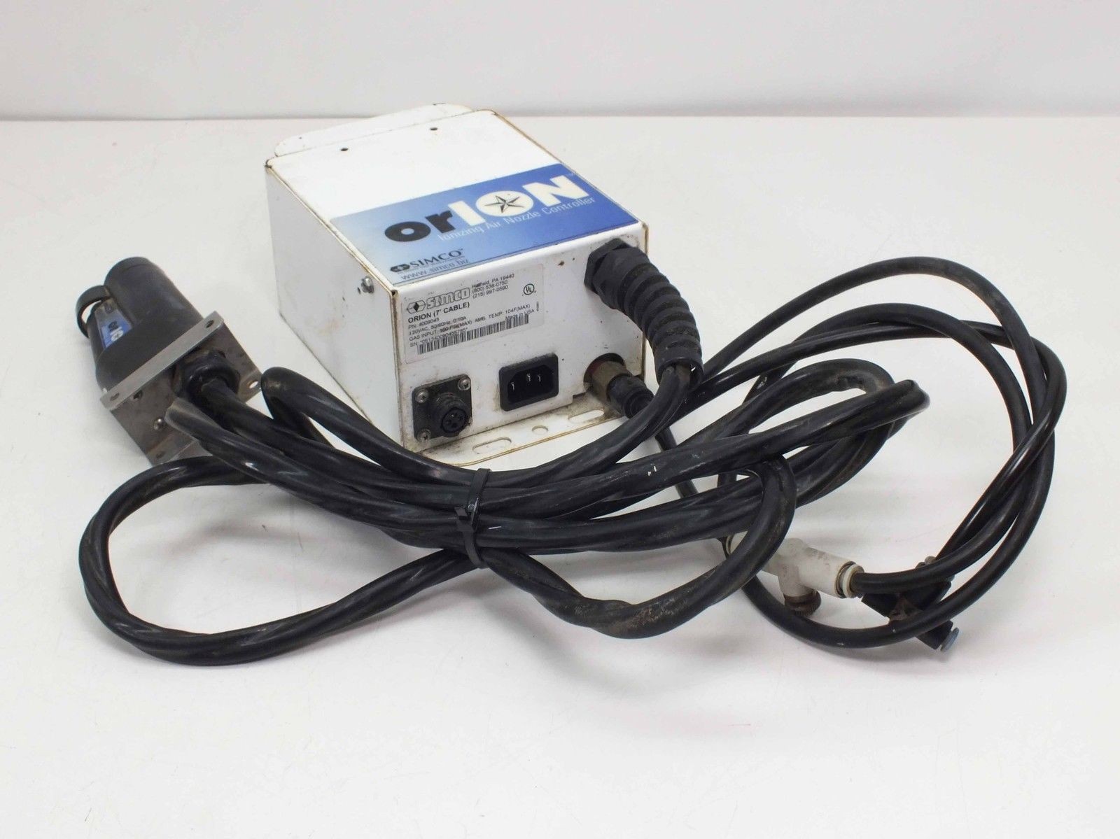 Simco Orion Ionizing Anti-Static Air Nozzle Controller 7ft Cable 4009045