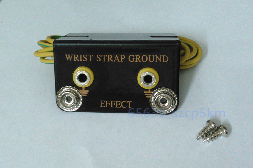 2PCS NEW Anti-Static ESD Bench Mount Dual Wrist Strap Ground Socket