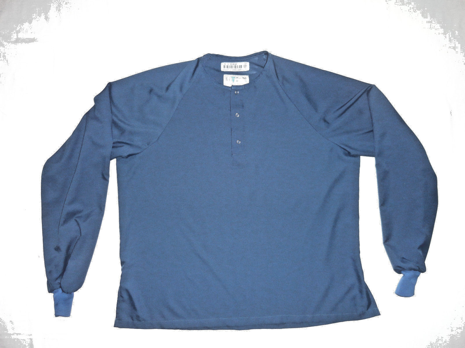 20 L-L Tops Euclid Vidaro Microdenier Poly Modest Scrubs Cleanroom Lab Blue