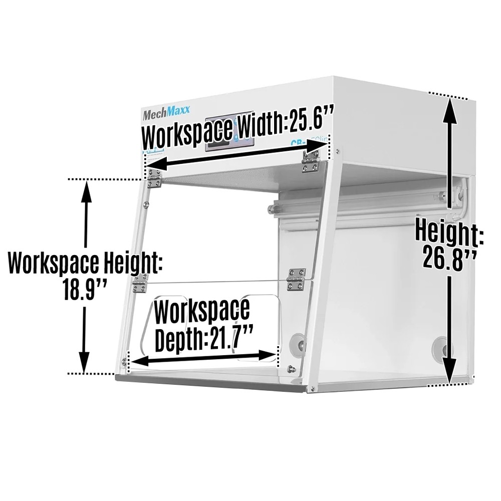 26” Desktop Vertical Laminar Flow Clean Bench With HEPA&UV,ISO Class5,CB-65Slim