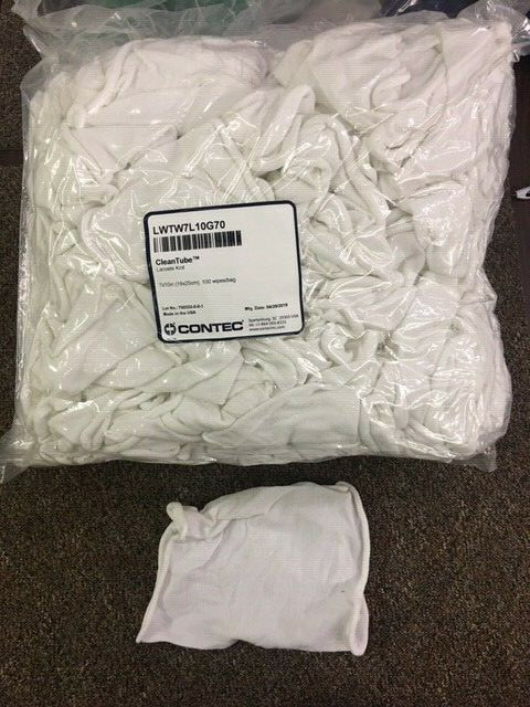 Contec CleanTube Clean Room Wipes 7″ X 10″ 100 Wipes per Bag LWTW7L10G70 New