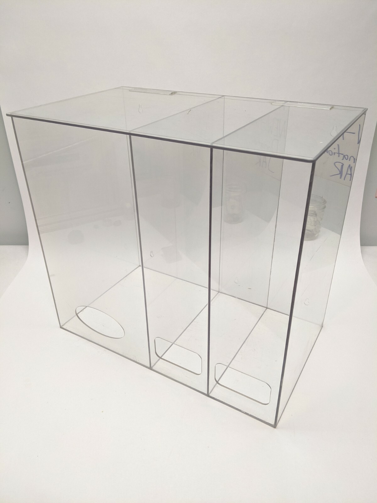 AK 1479 Acrylic Shoe Cover Hairnet Dispenser 3 Compartment 18″x19-1/2″x11-1/2″