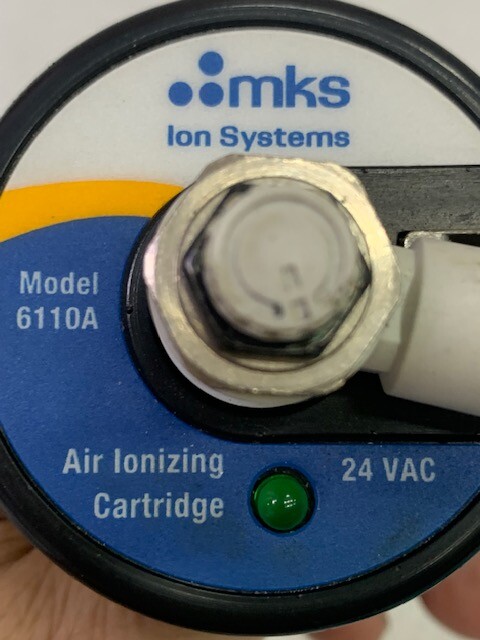MKS Ion Systems 6110A In-line Ionizing Cartridge 24VAC Used Good Condition