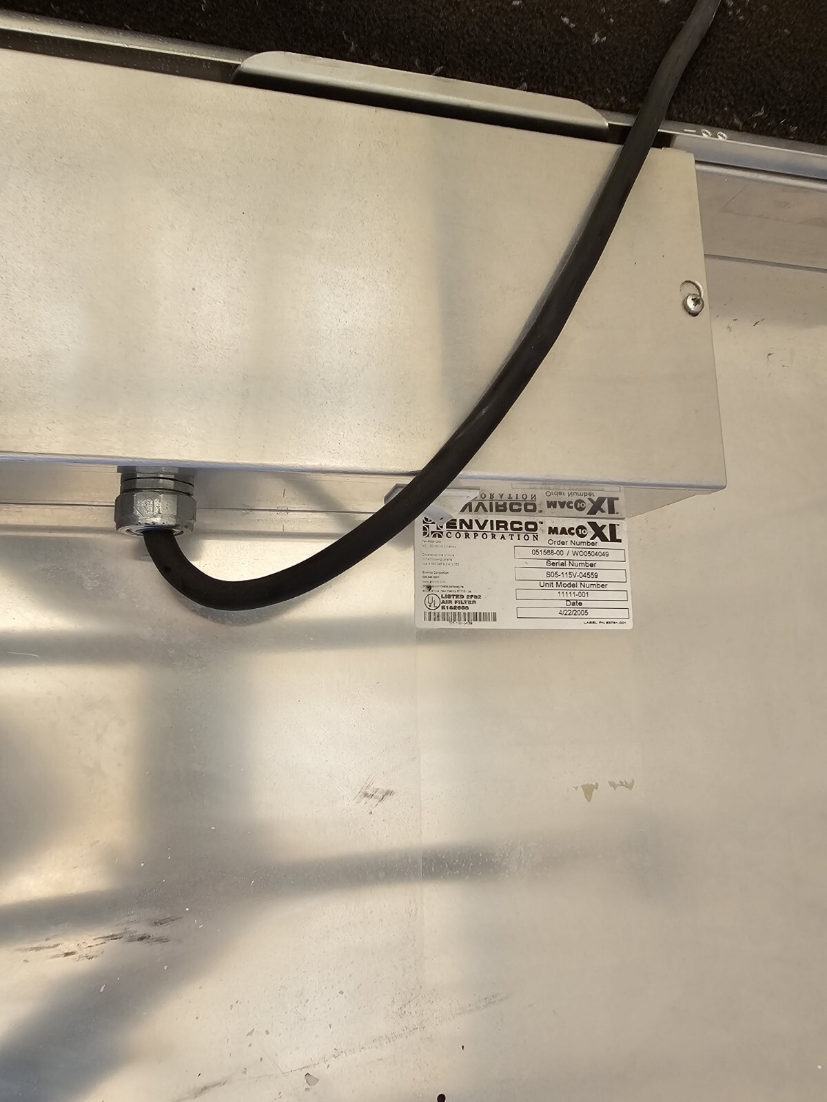 Envirco Lab exhaust hood 2×4 Filter Fan Unit Model 115v