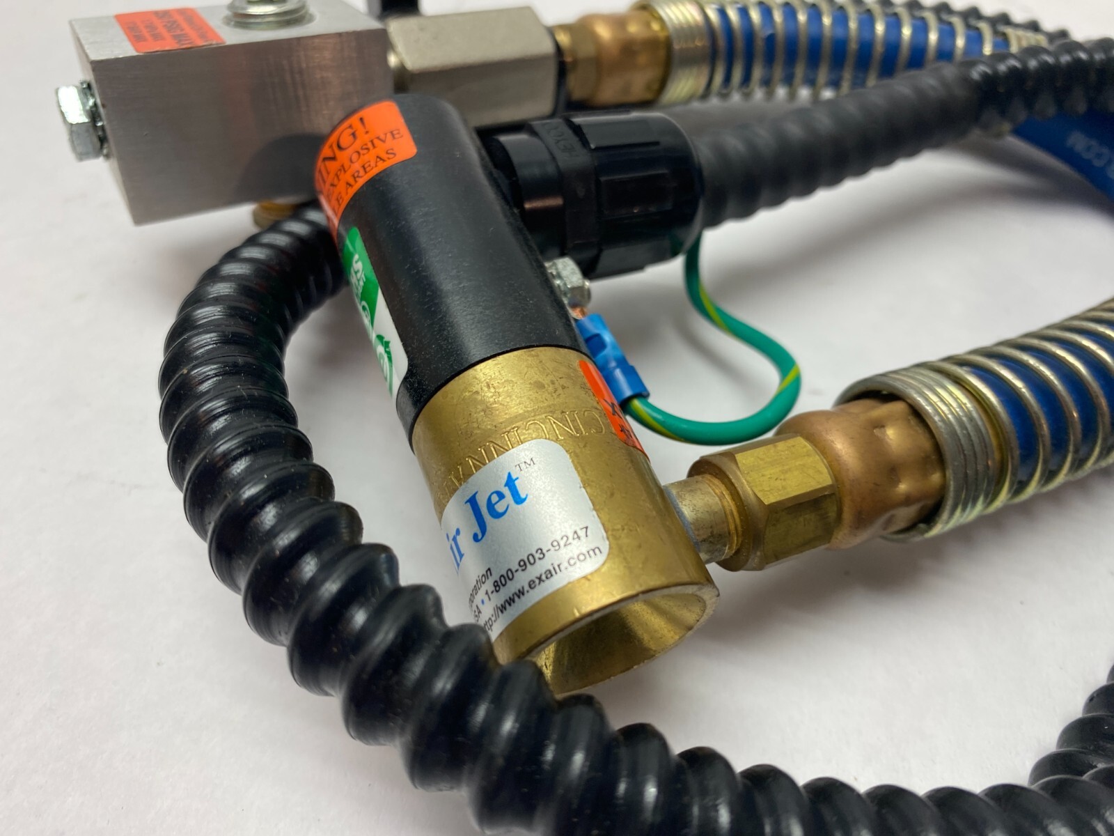 Exair 7194 Ion Air Jet w/ Stay Set Flexible Hose & Mag Base CORD CUT