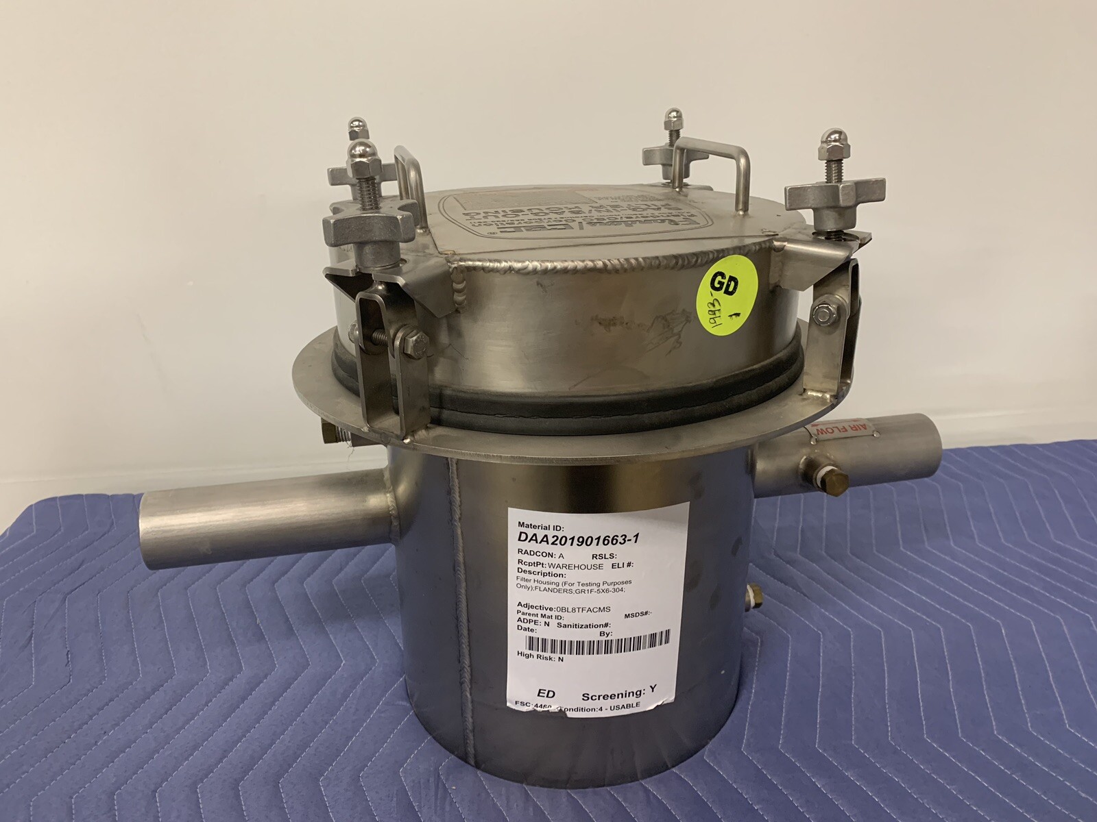 Flanders/CSC GRF Series Bag-In/Bag-Out Filter Housing GR1F-5X6-304 for Training