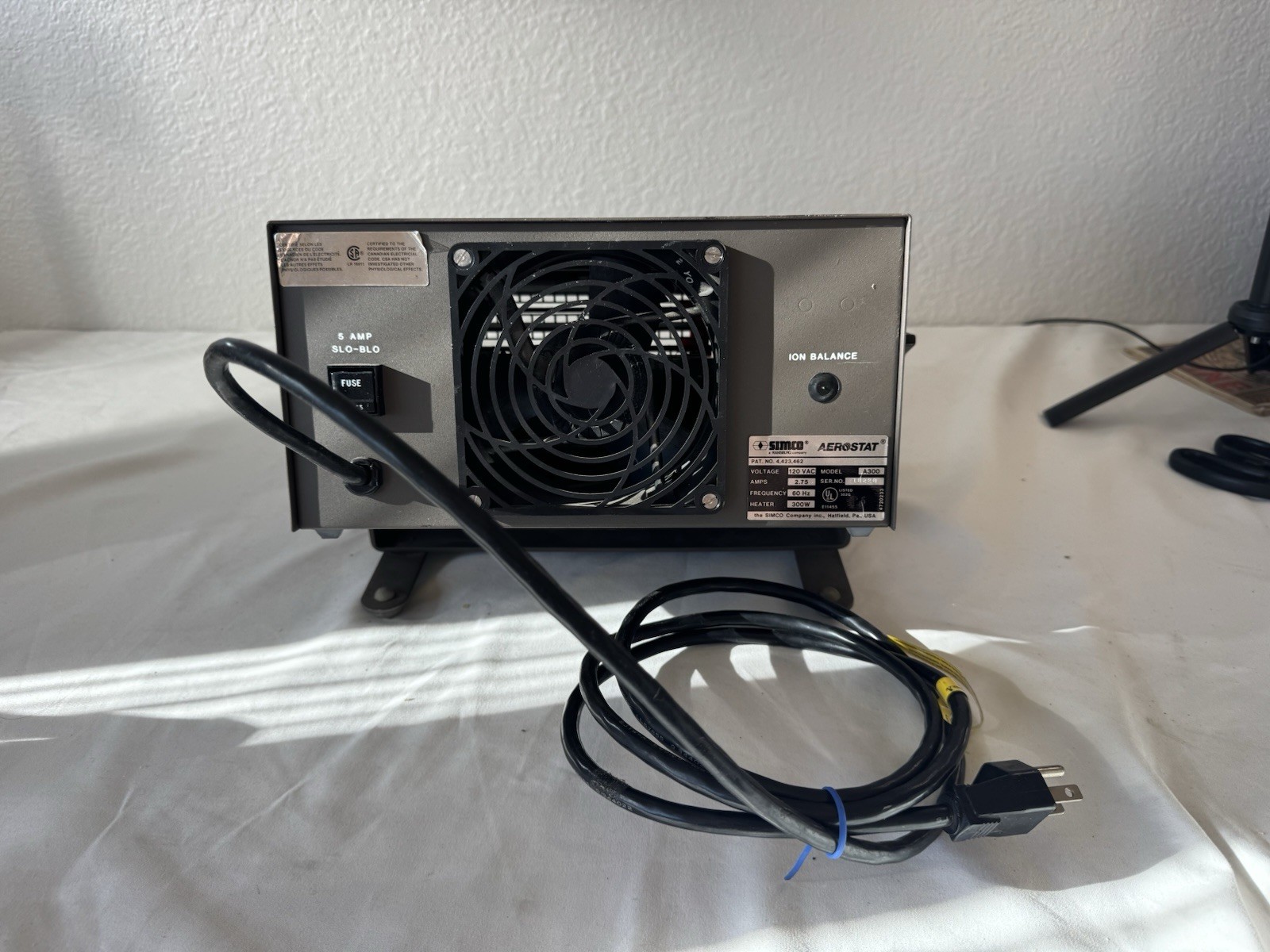 Simco Aerostat Ionized Heated Variable Air Blower Model A300