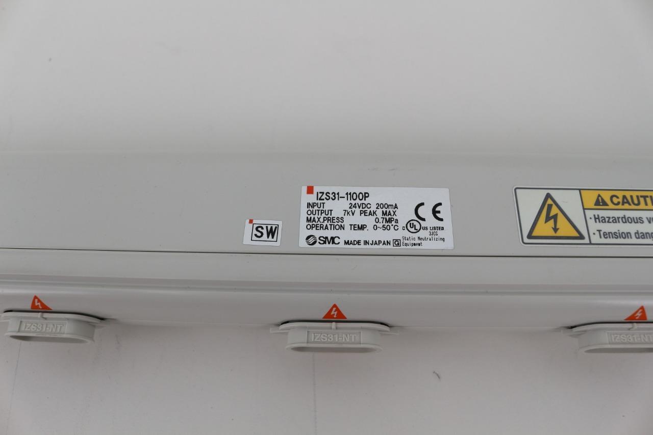 SMC IZS31-1100P 1100mm Bar Type Ionizer, W/ IZS31-NT Tungsten Cartridge