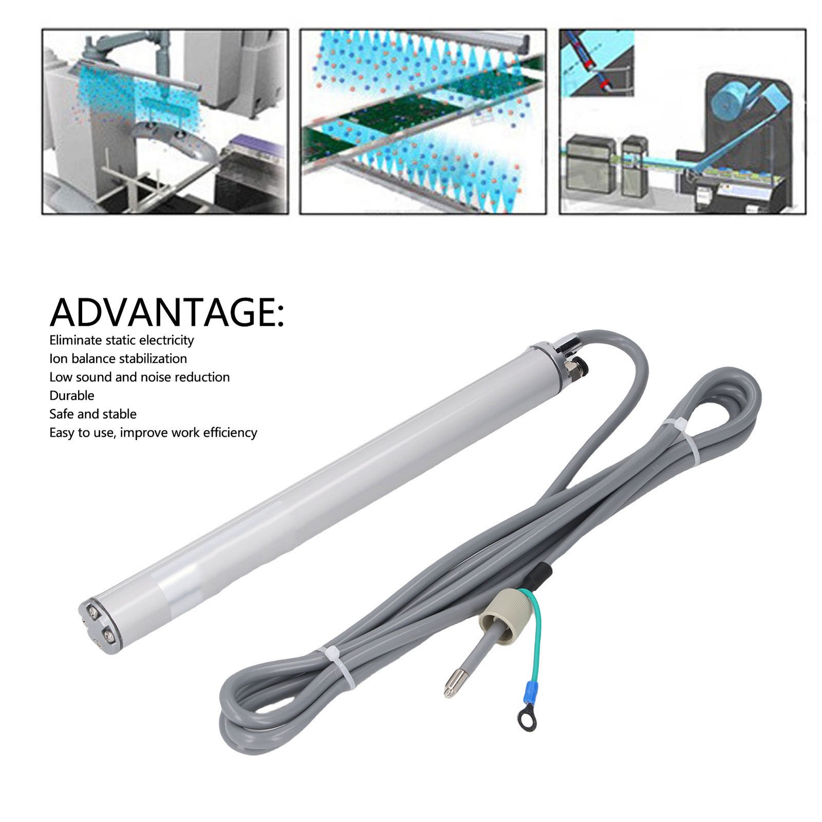 Ionizing Air Bar 500mm Electrostatic Elimination Rod Anti Static For 7.0KV